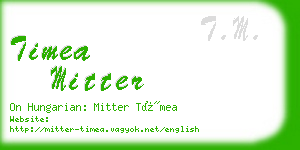 timea mitter business card